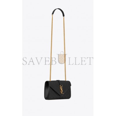 YSL ENVELOPE SMALL BAG IN MIX MATELASS&EACUTE; GRAIN DE POUDRE EMBOSSED LEAT 600195BOW911000 (21*13*6cm)