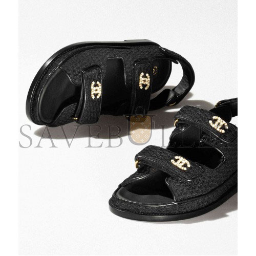 CHANEL SANDALS 		KNITWEAR			BLACK G35927 X56555 94305