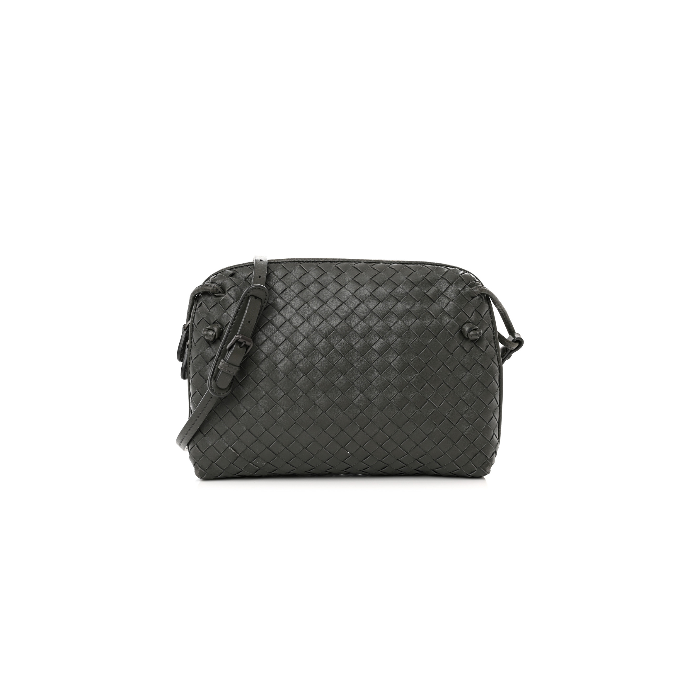 BOTTEGA VENETA NAPPA INTRECCIATO NODINI CROSSBODY MESSENGER NEW LIGHT GREY  (23*19*5cm)