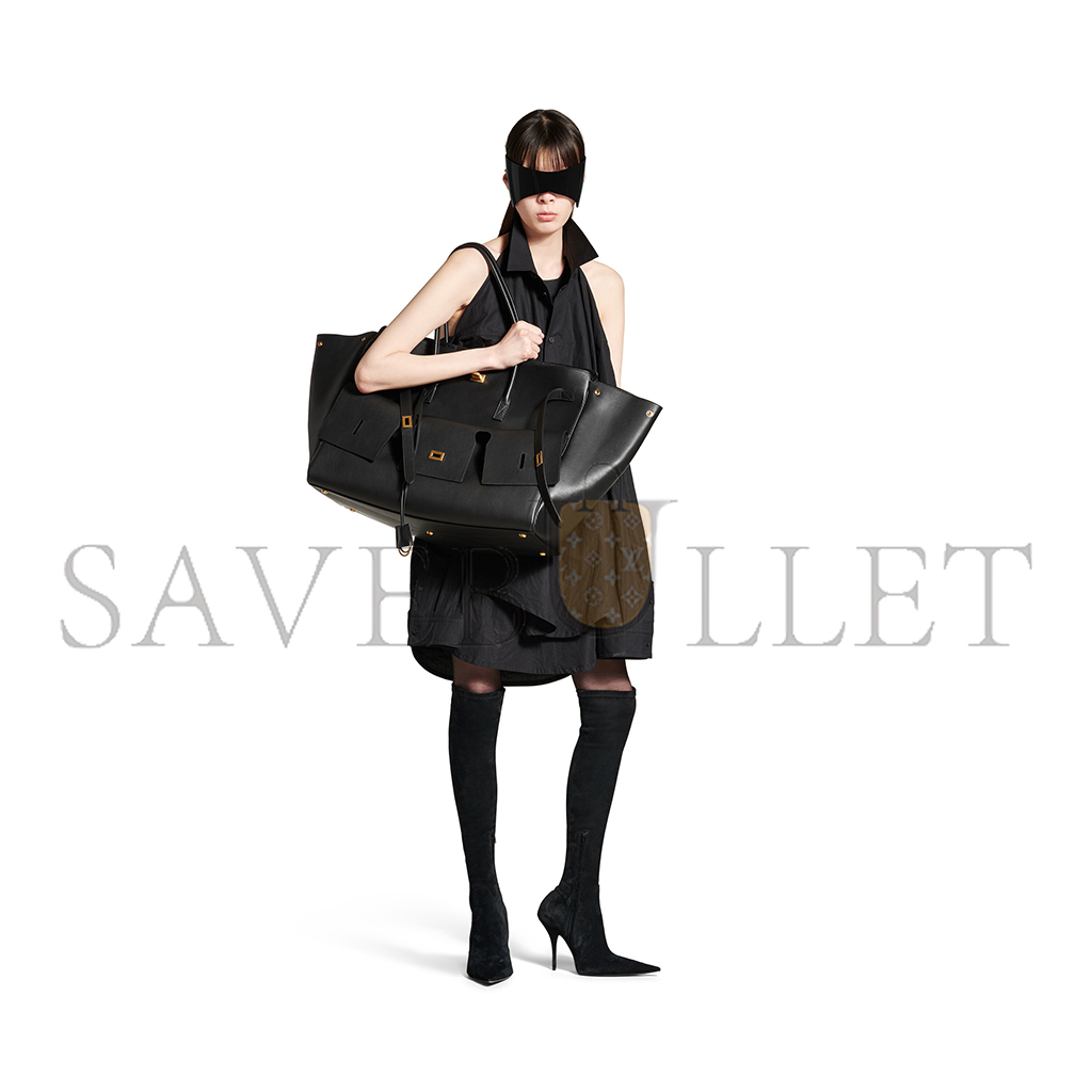BALENCIAGA BEL AIR XL CARRY ALL BAG IN BLACK 8054802ABAV1000 (61.9*51.8*23.8cm) BALENCIAGA BEL AIR XL CARRY ALL BAG IN BLACK 8054802ABAV1000 (61.9*51.8*23.8cm)