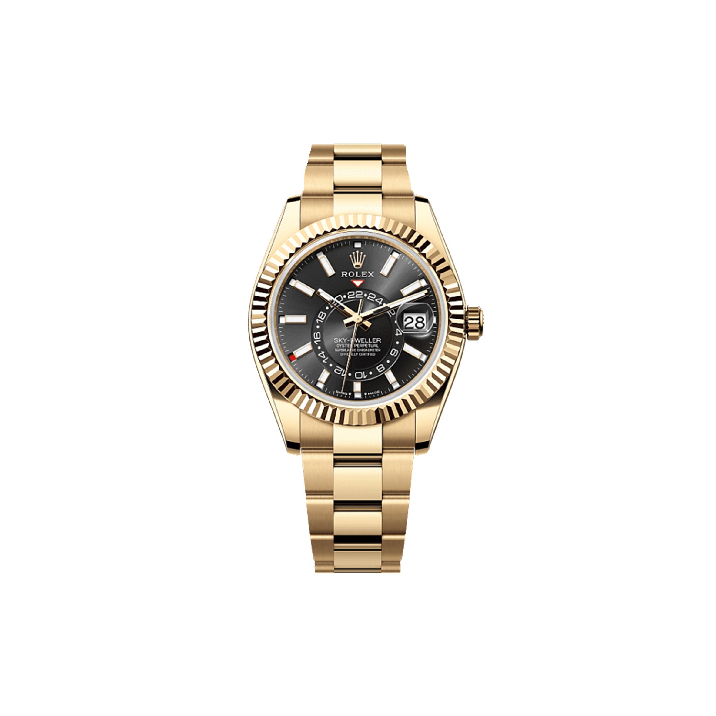 ROLEX SKY-DWELLER OYSTER, 42 MM, YELLOW GOLD WATCH 336938