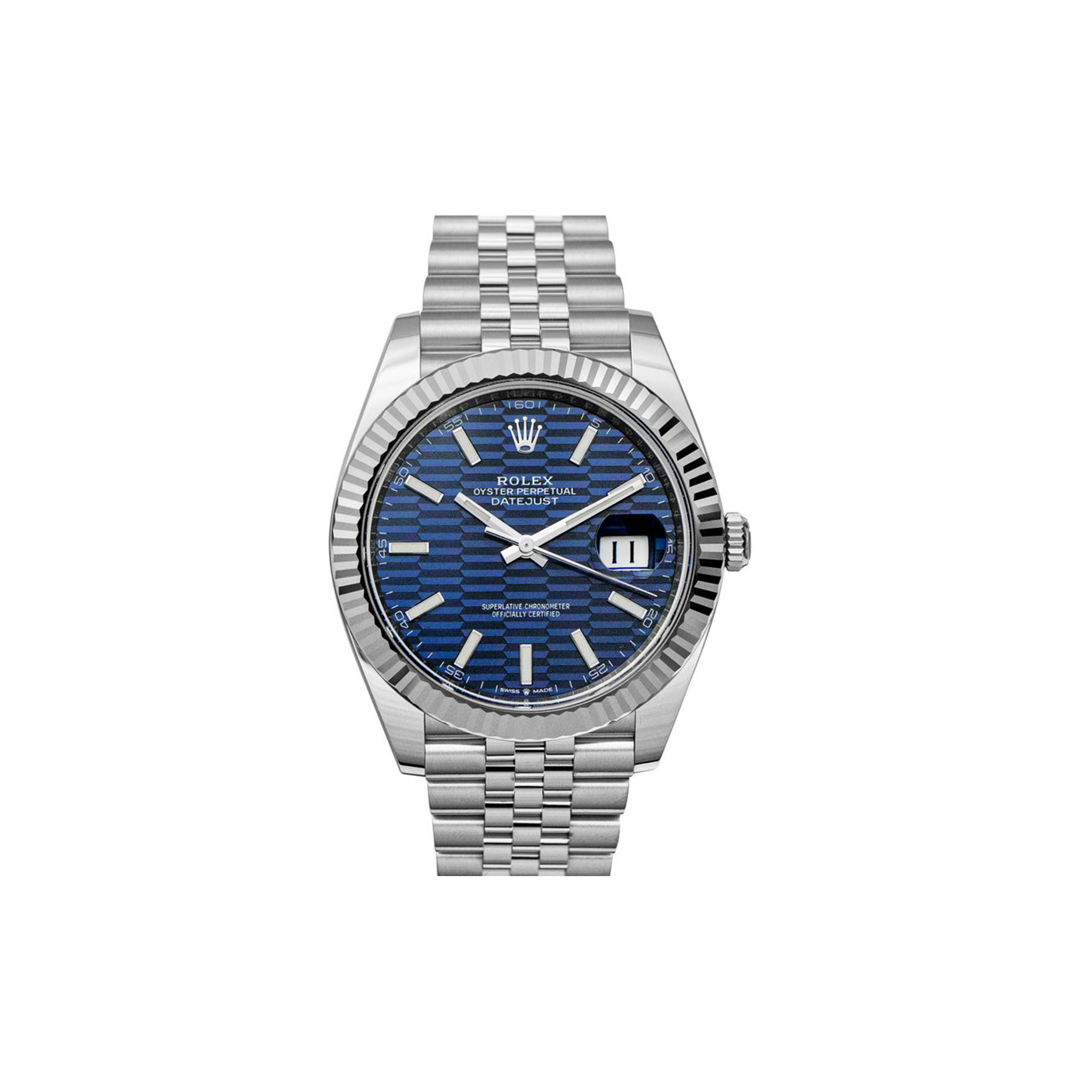 ROLEX DATEJUST SERIES BLUE DIAL MEN'S 18KT WHITE GOLD AUTOMATIC WATCH 126334-0032