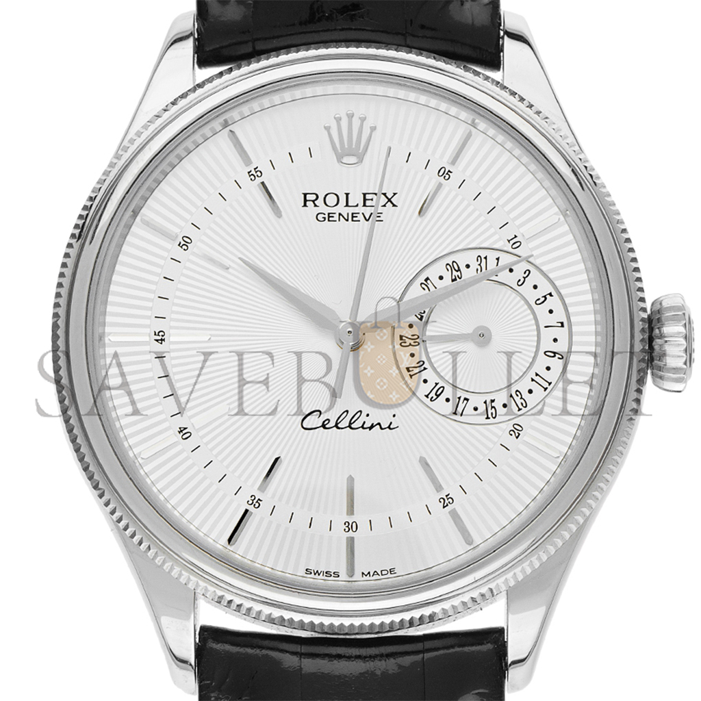 ROLEX CELLINI DATE AUTOMATIK ARMBAND LEDER 39MM WATCH 50519