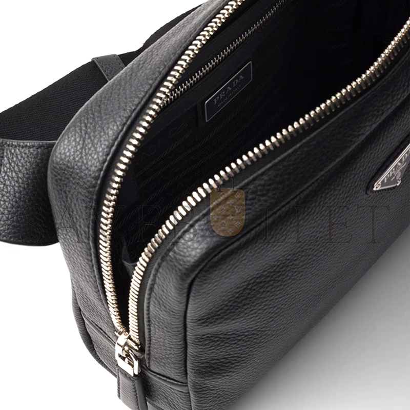 PRADA LEATHER SHOULDER BAG WITH CHARM 2VH181 (24*16.5*7cm) PRADA LEATHER SHOULDER BAG WITH CHARM 2VH181 (24*16.5*7cm)