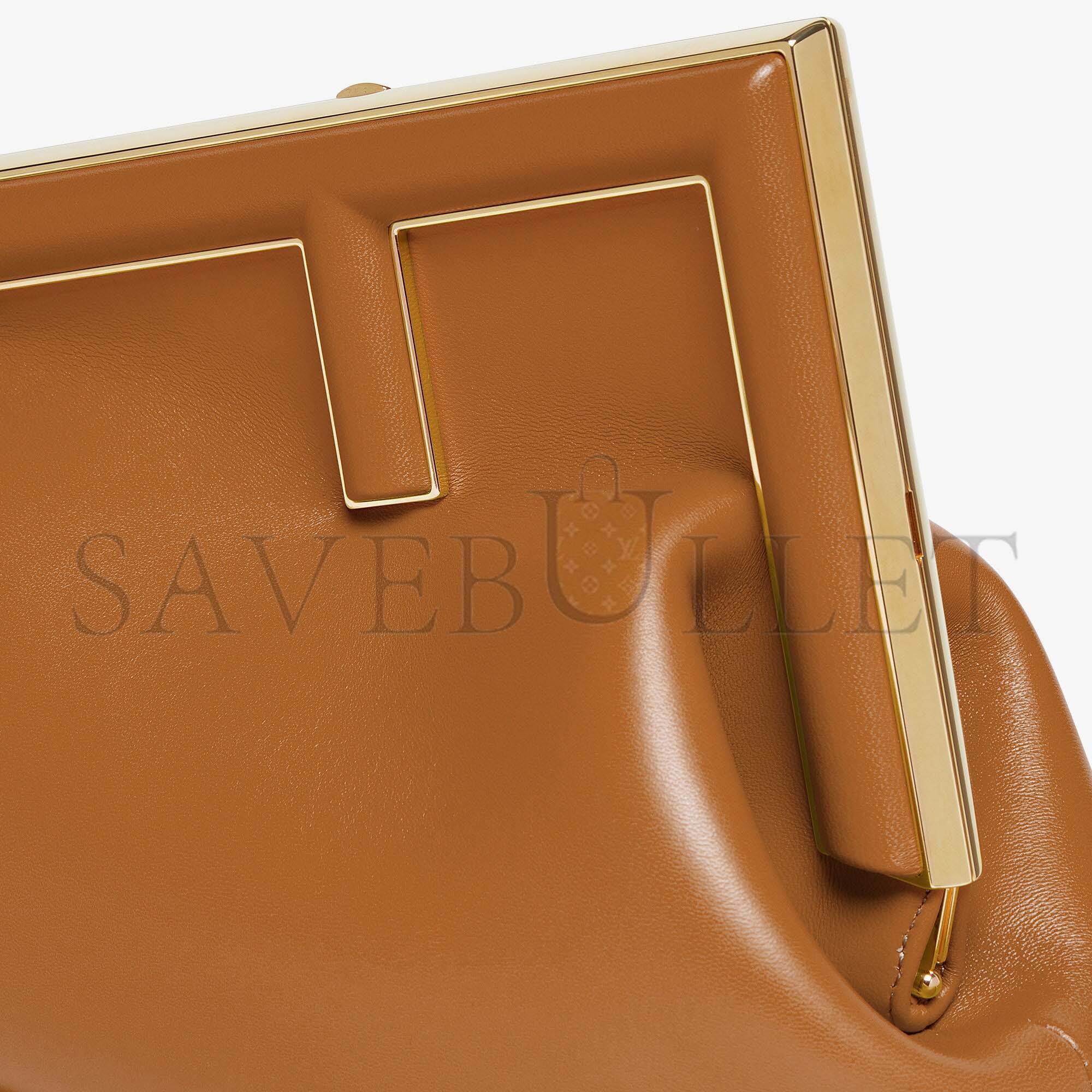 FENDI FIRST MIDI - BROWN LEATHER BAG 8BP137ABVEF0NYJ (30*20*14cm)